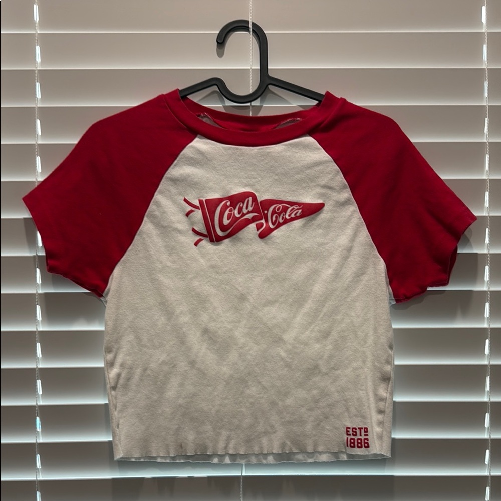 Coca Cola Pacsun Red and White Raglan T-Shirt